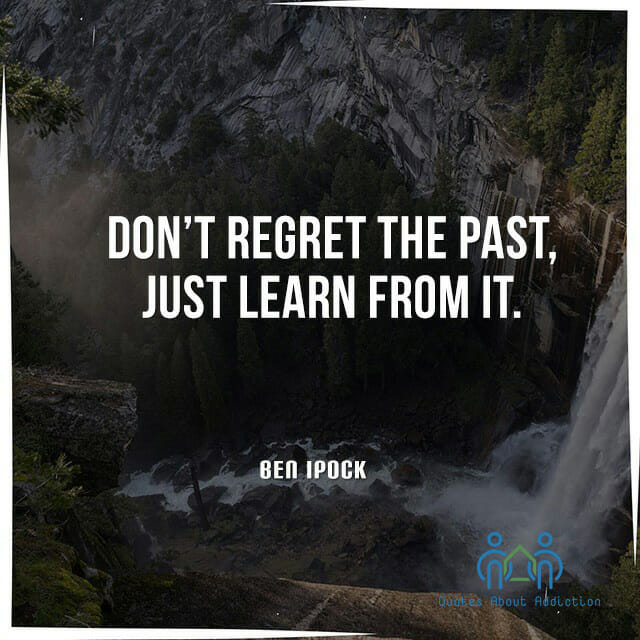 Don't regret the past, just learn from it.